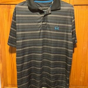 Cinch Men’s ArenaFlex Striped Performance Polo Size XL
